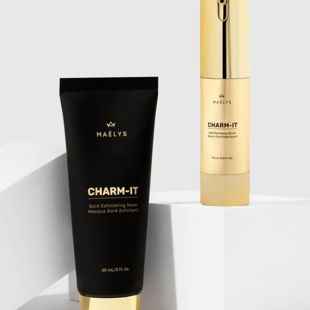 MAËLYS CHARM-IT Gold Exfoliating Mask - Black and Gold